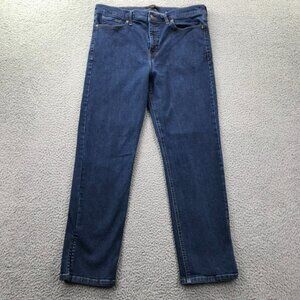 BANANA REPUBLIC Factory Womens Size 14/32 Cigarette Leg Split Hem Mid Rise Jeans